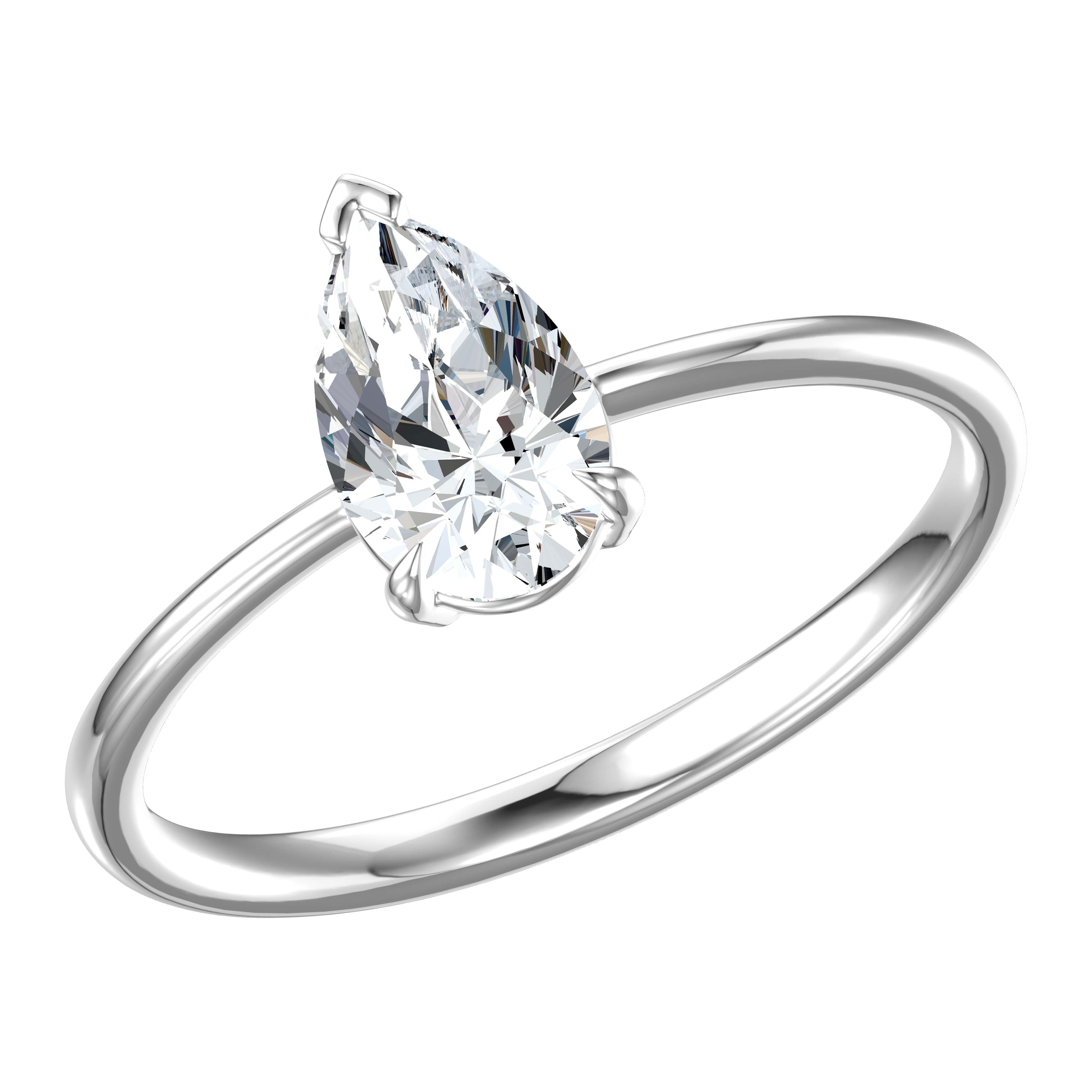 PEAR SOLITAIRE RING